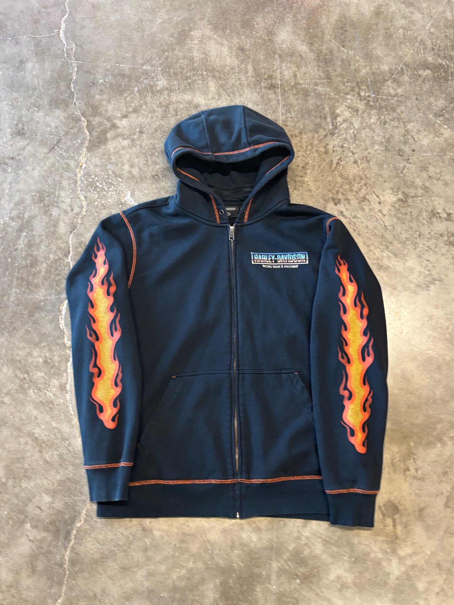 Harley Davidson Chrome Zip up mean machine size large