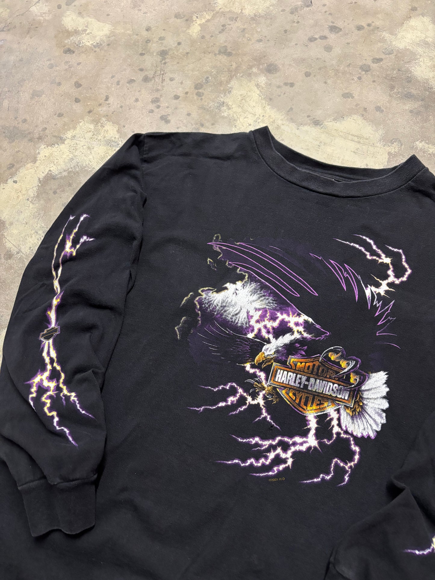 Vintage Harley Davidson purple lightning eagle shirt size extra large
