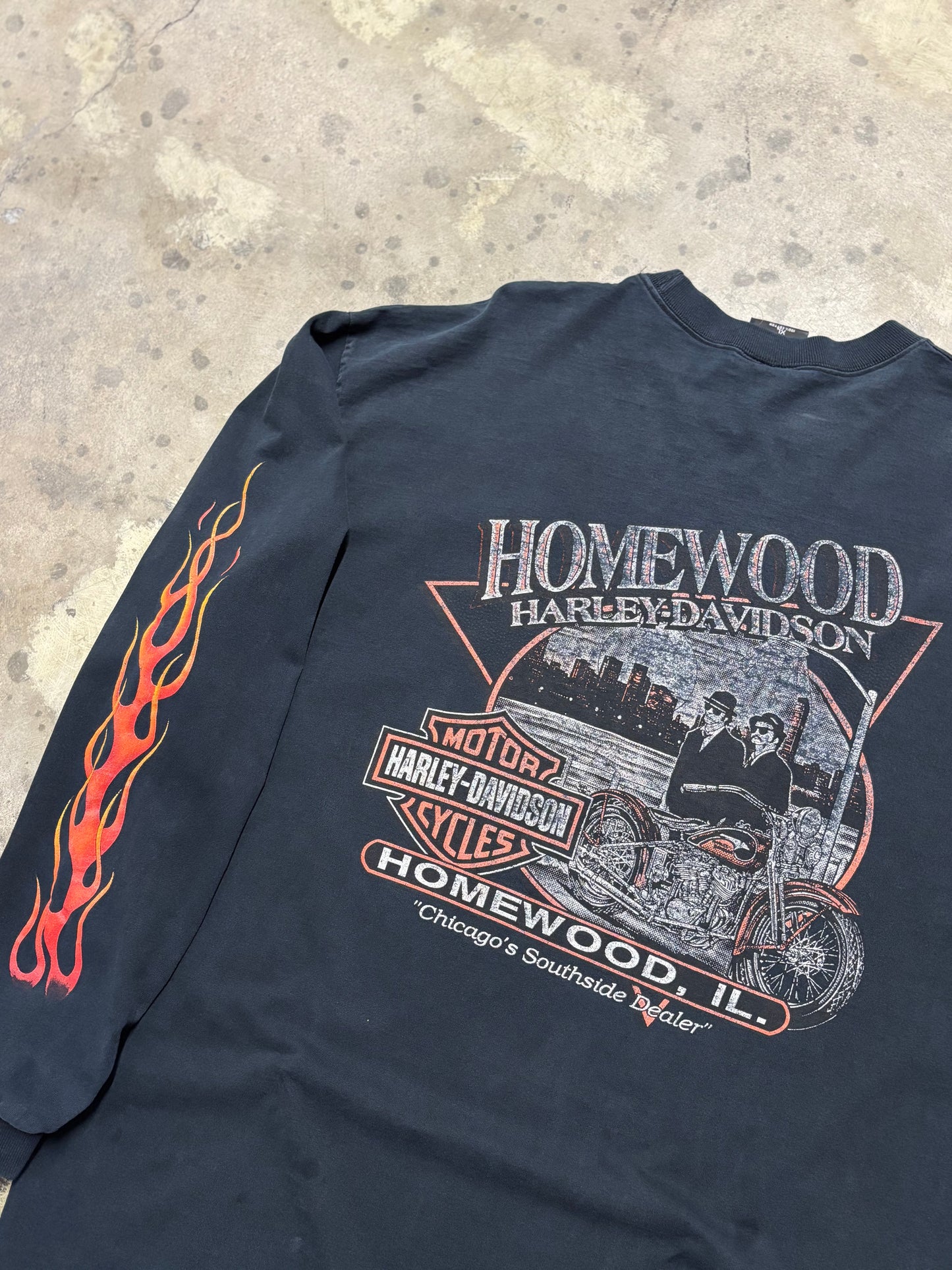 Vintage Harley Davidson Feel The Heat long sleeve shirt size XL