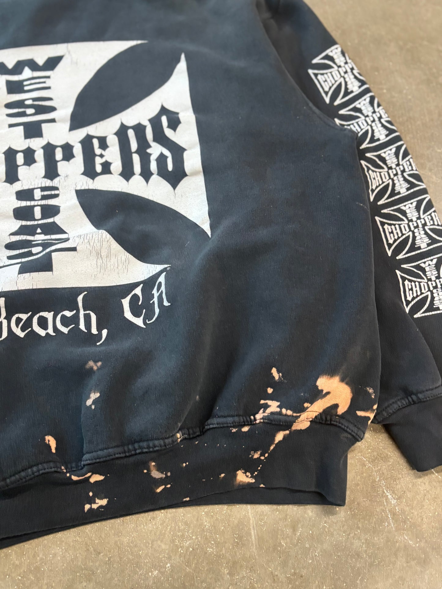 Vintage Thrashed West Coast Choppers Hoodie size large