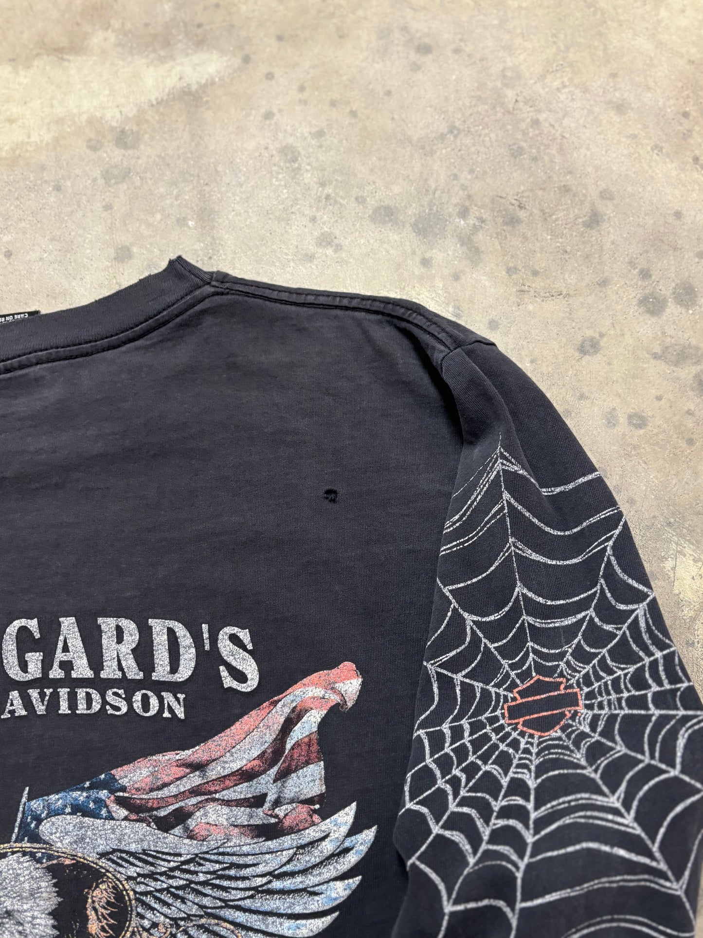 Vintage Harley Davidson spider web shirt size large