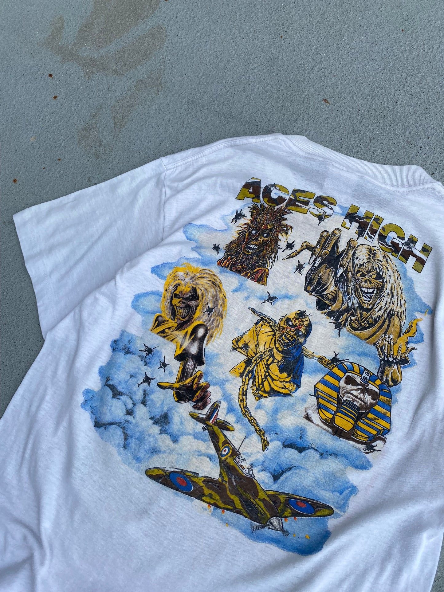 Vintage 1984 Iron Maiden Aces High shirt Size XL