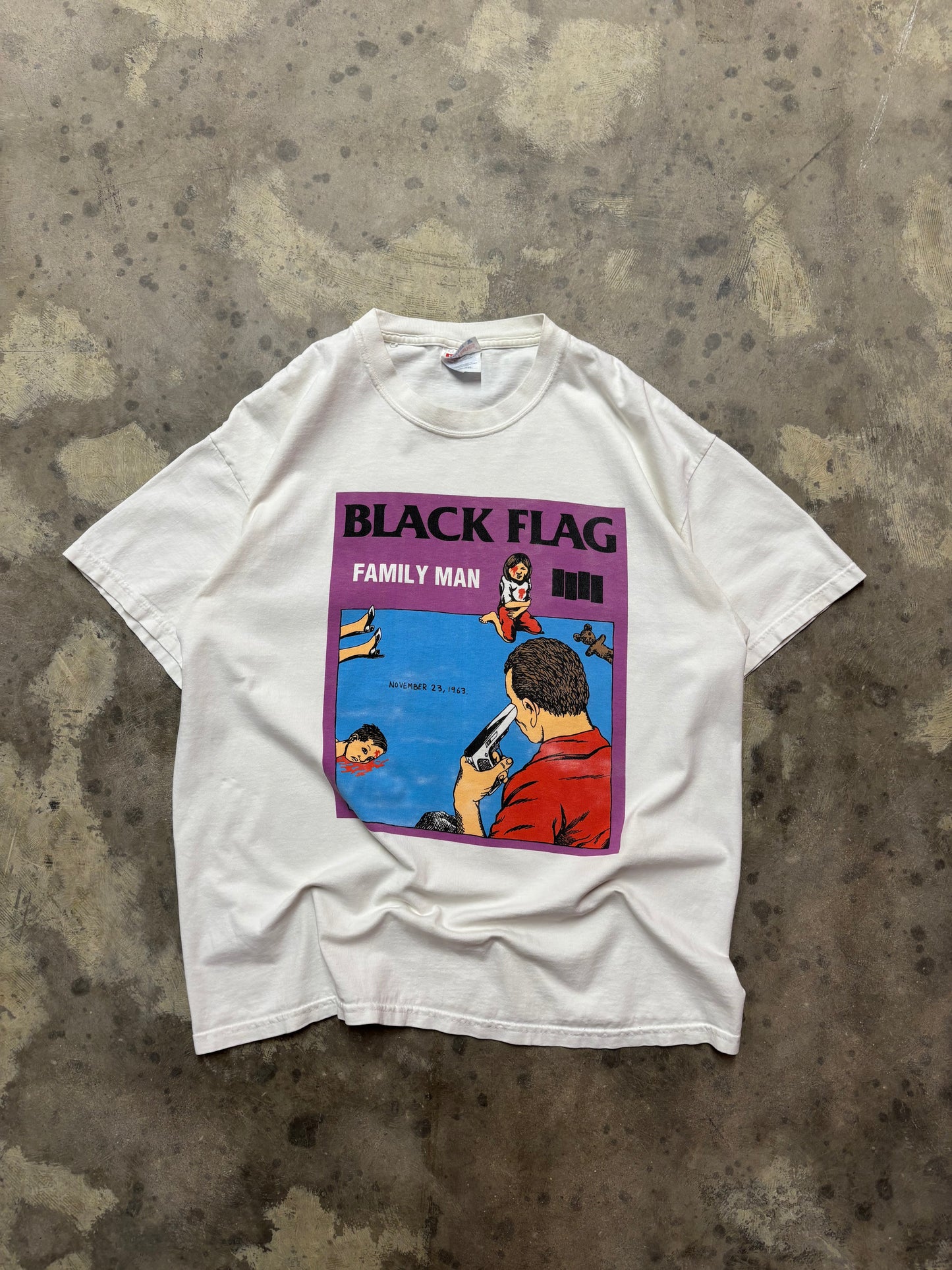 Vintage Black Flag Family man shirt size large