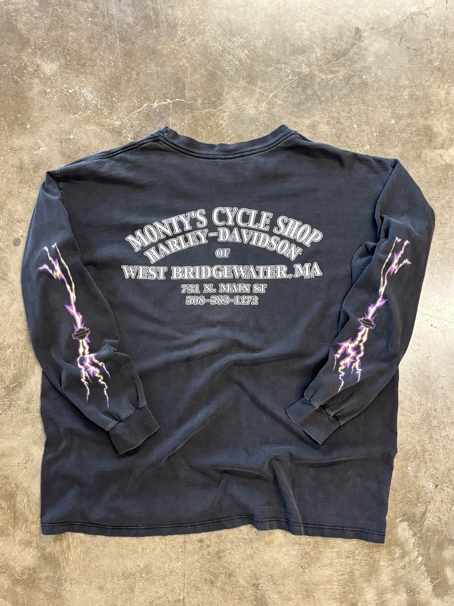 Vintage Lightning Harley Eagle longsleeve size XXL