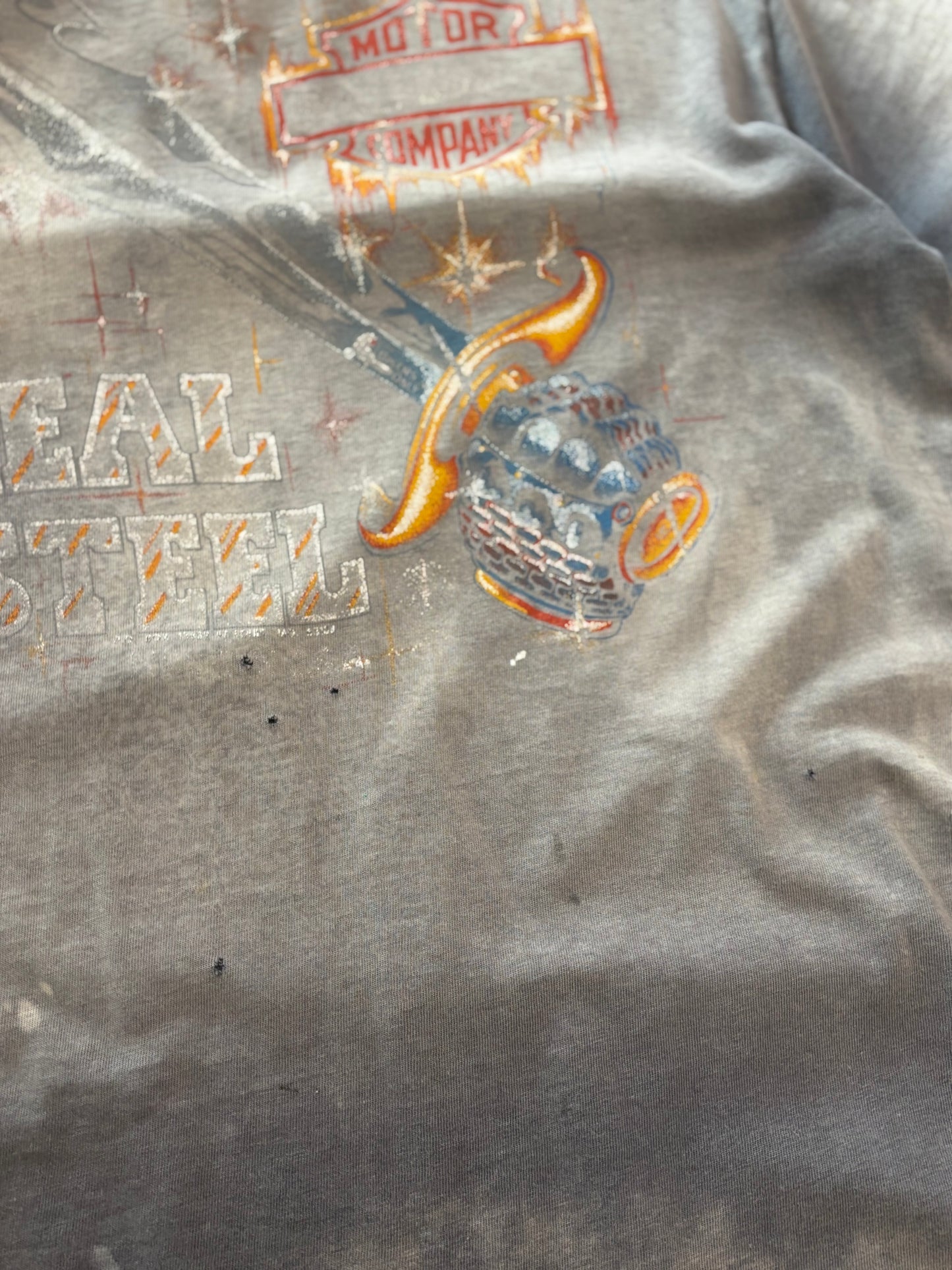 Vintage Harley Davidson Super Faded Real Steel shirt size large