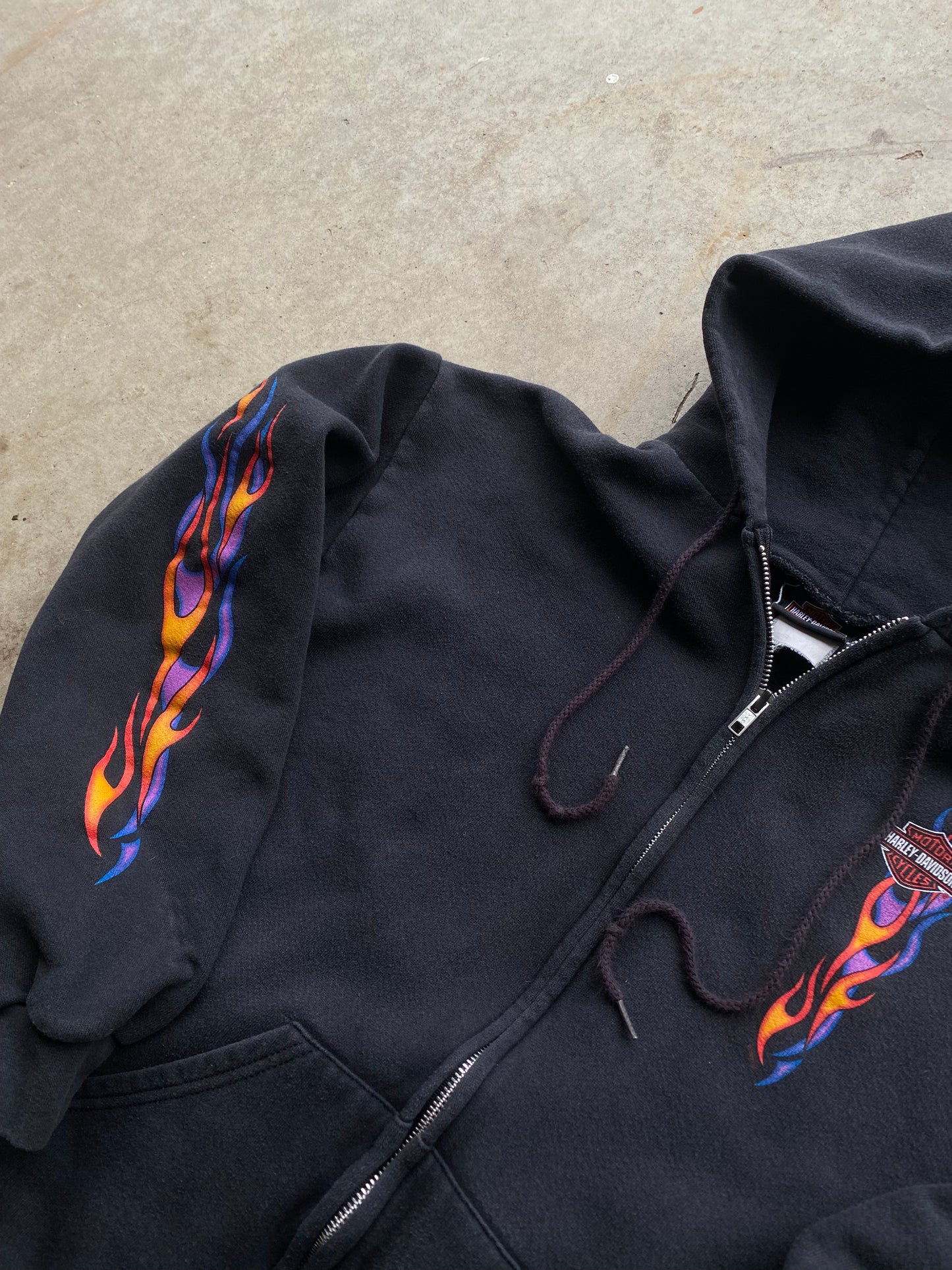 Vintage Harley Davidson Multi Flame hoodie size large