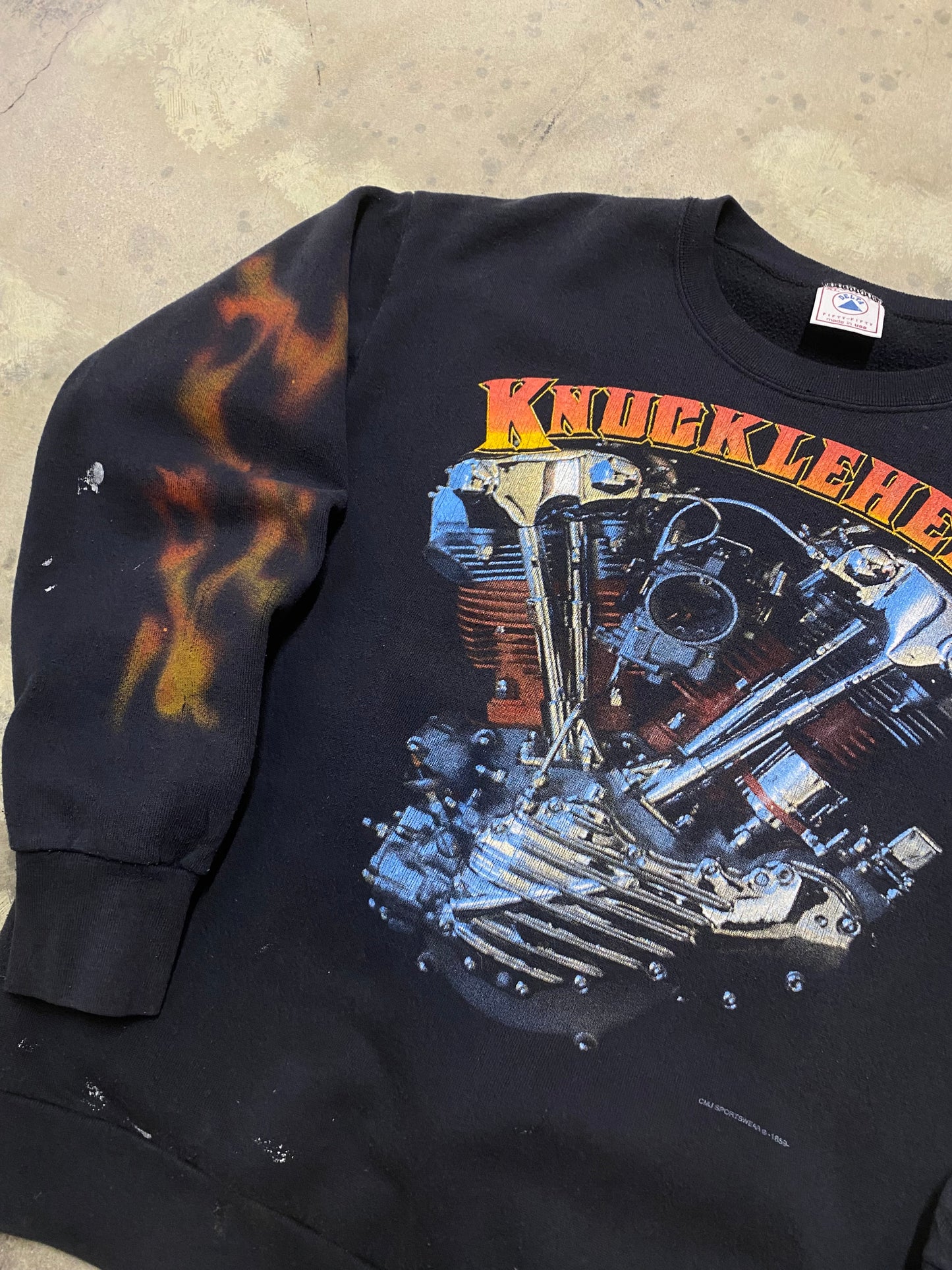 Vintage Knucklehead Flame sweatshirt size extra large
