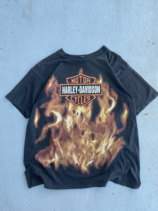 Vintage Harley Davidson Rising Flame shirt Size Large