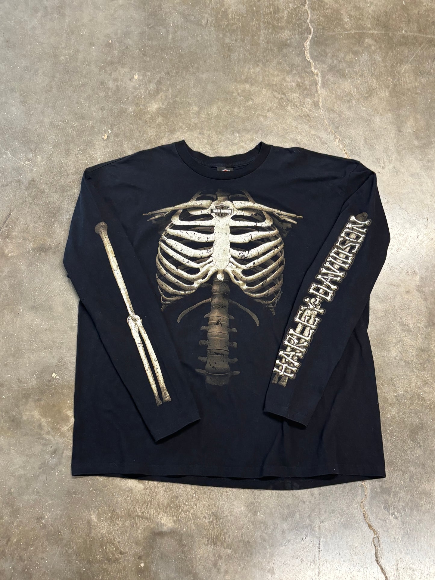 Vintage Harley Davidson skull long sleeve 2XL