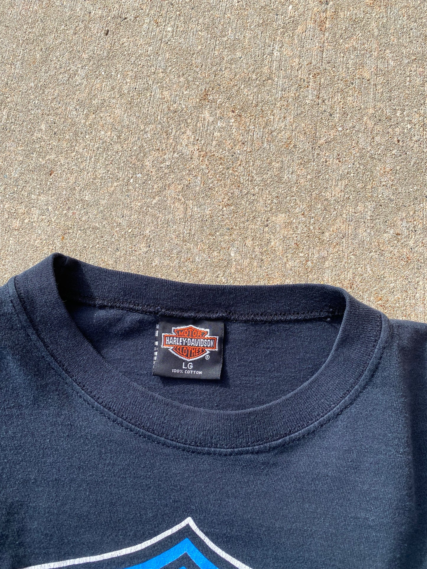 90’s Harley Davidson Blue Longlseeve Size Large