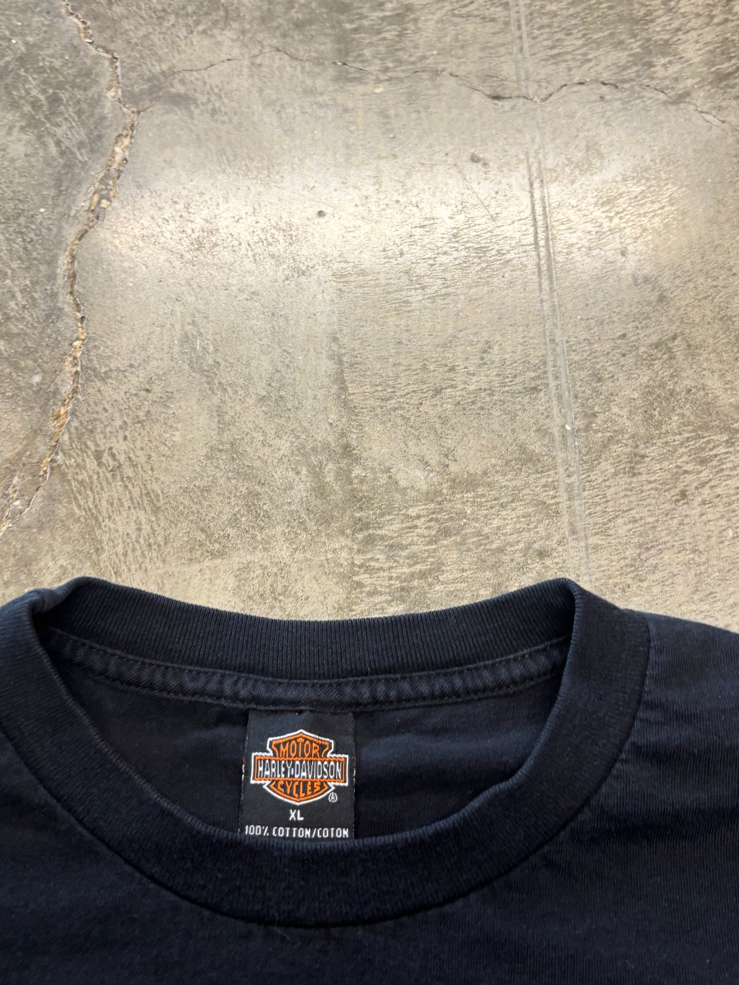 Vintage Harley Davidson Flame text shirt size xl