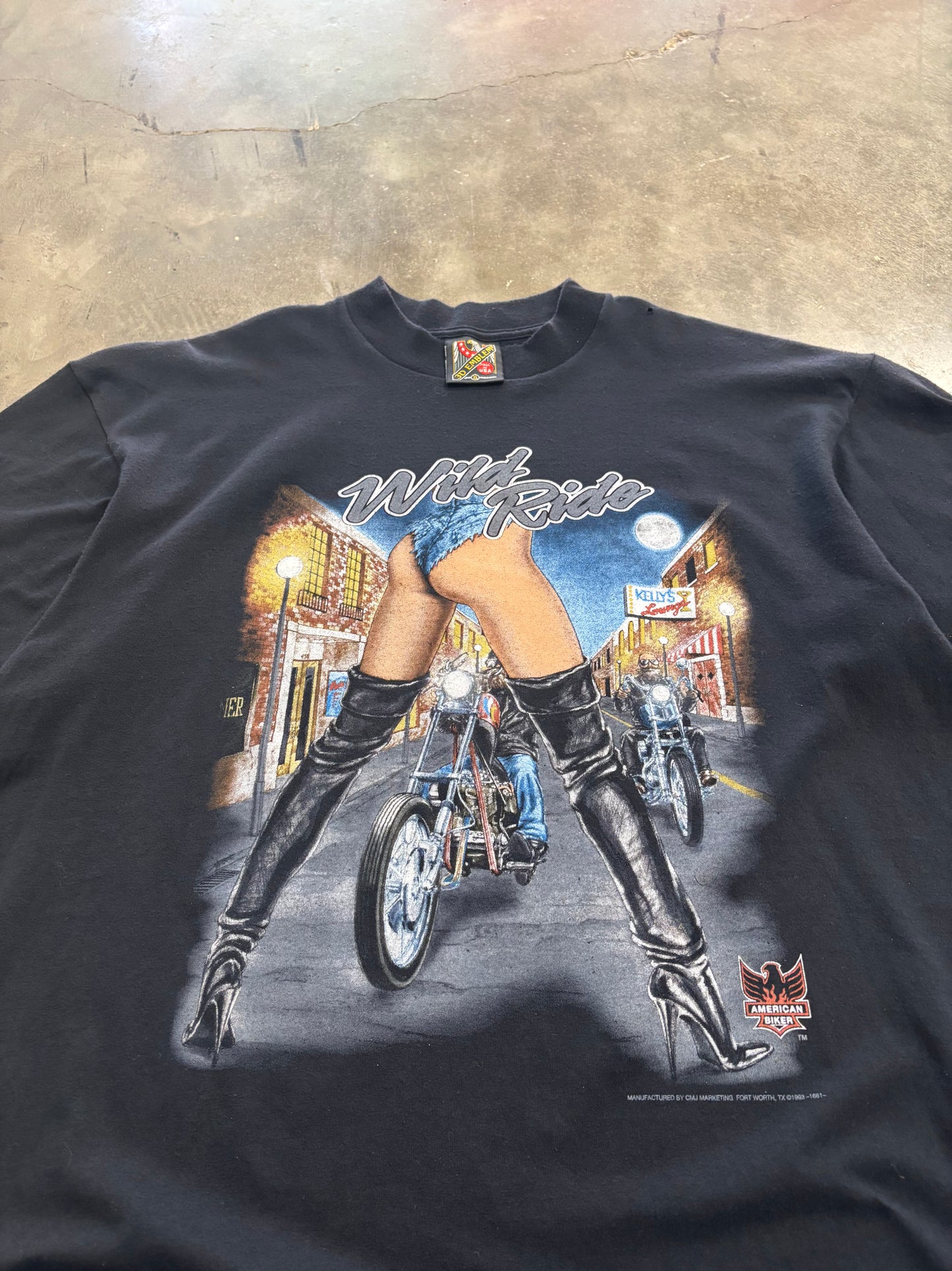 Vintage 3D emblem Wild Ride shirt size XL
