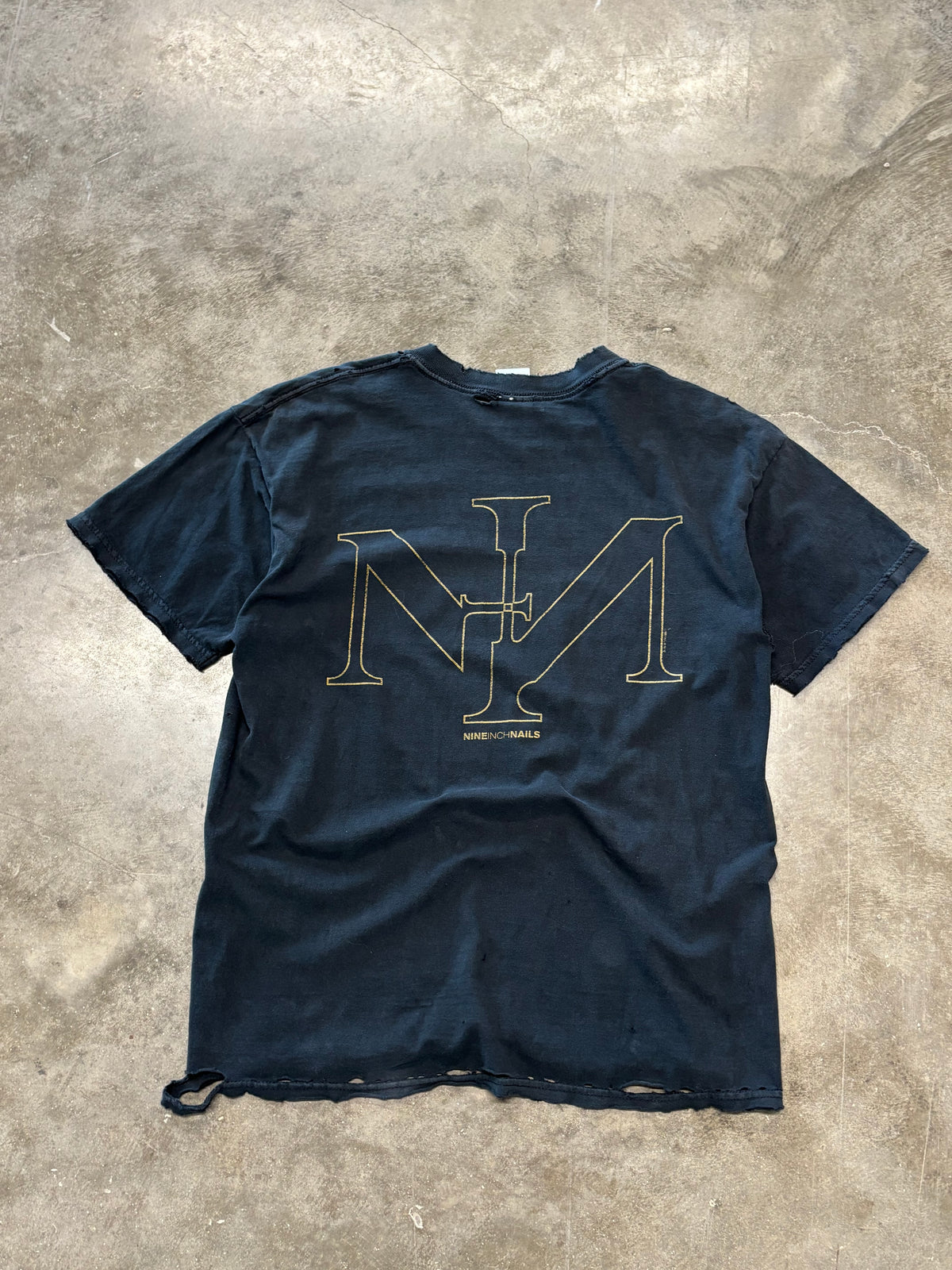 Vintage Thrashed and Distressed Nine Inch Nails shirt size large