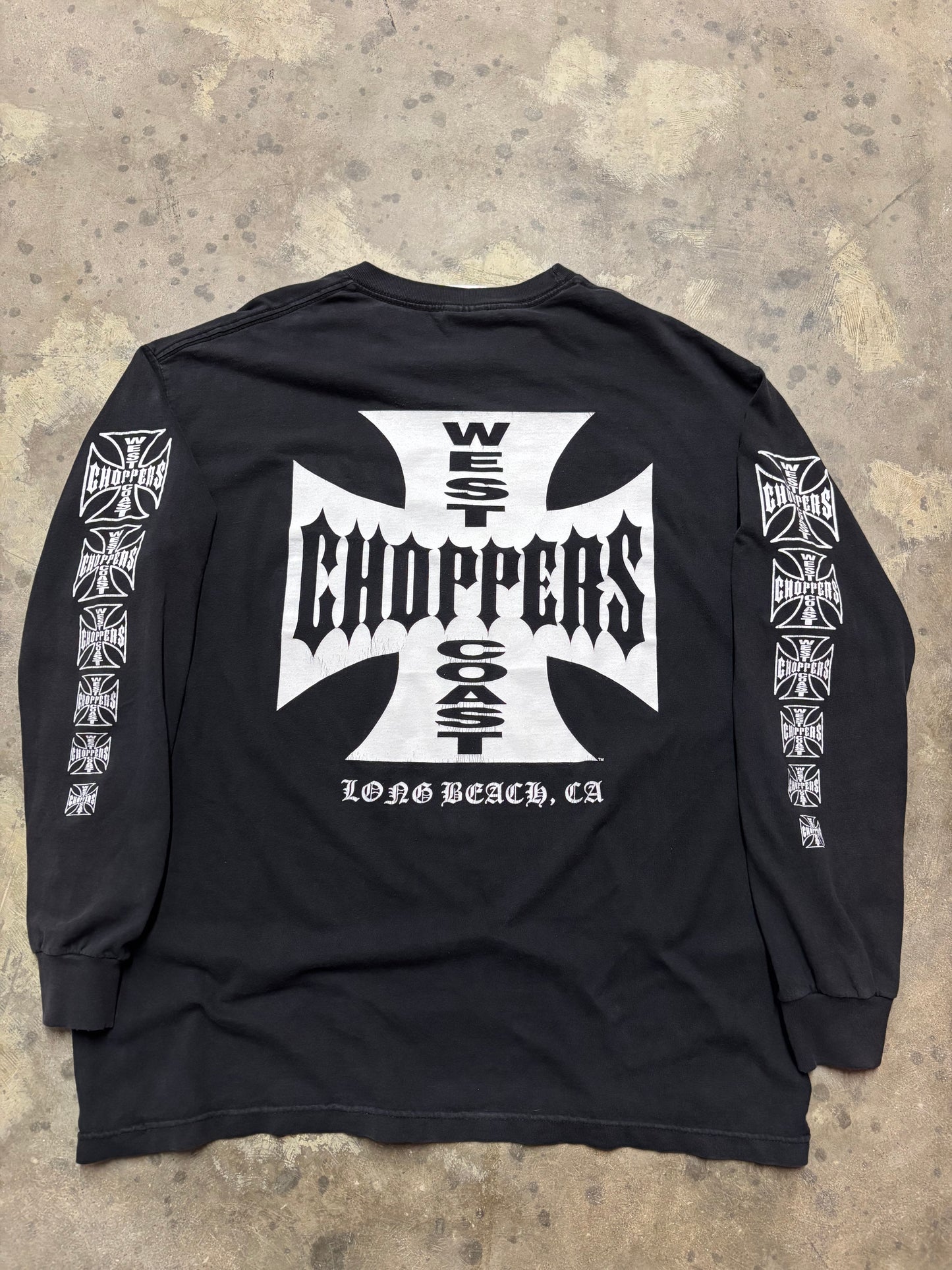 Vintage West Coast Choppers big logo long sleeve shirt size XL