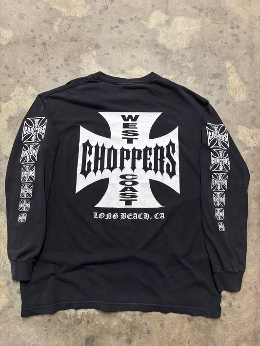Vintage West Coast Choppers big logo long sleeve shirt size XL
