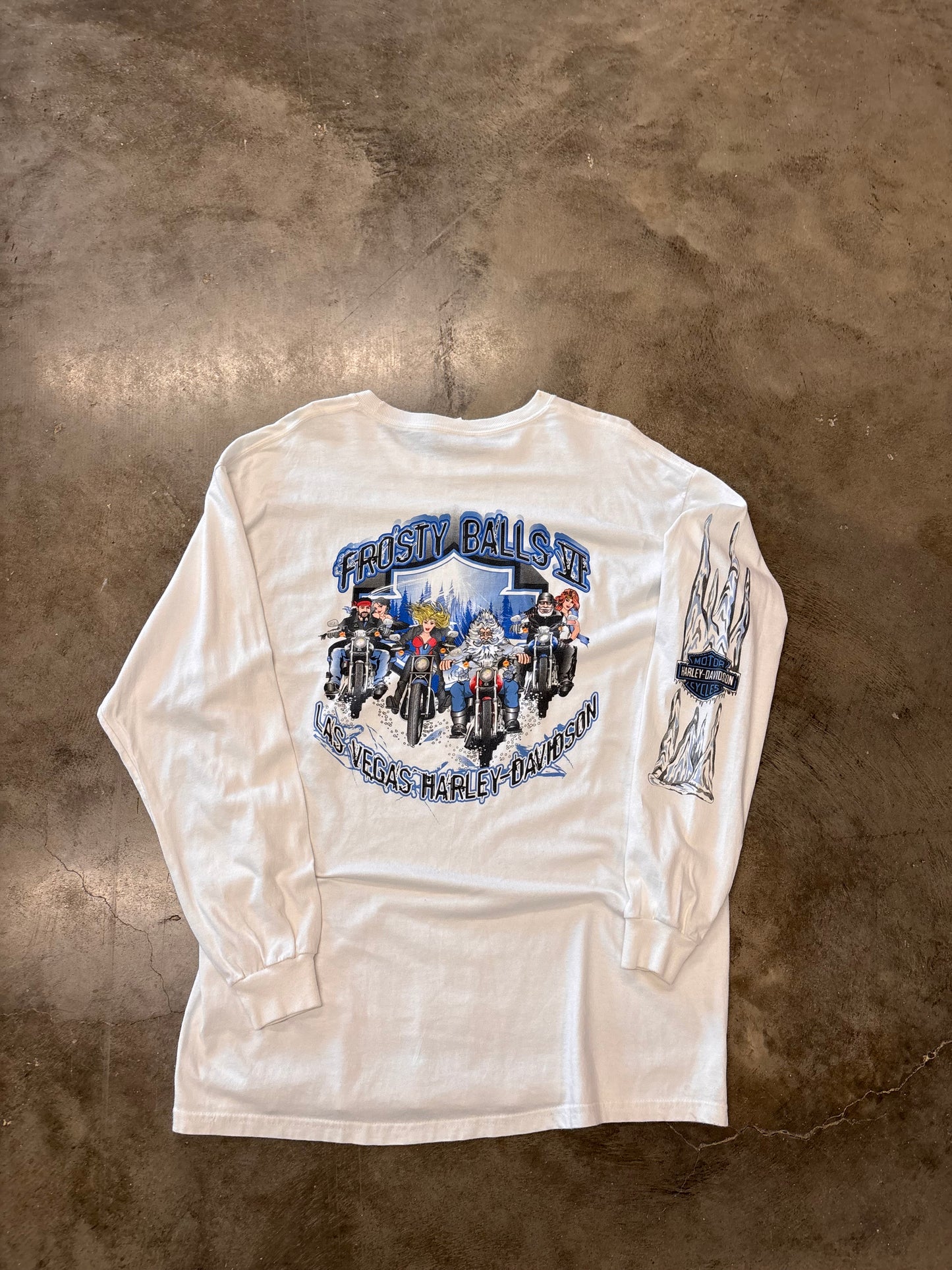 HARLEY DAVIDSON FROSTY BALLS long sleeve  SIZE XL