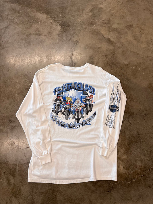 HARLEY DAVIDSON FROSTY BALLS long sleeve  SIZE XL