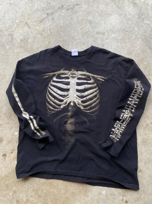 Harley Davidson skeleton long sleeve size XXL