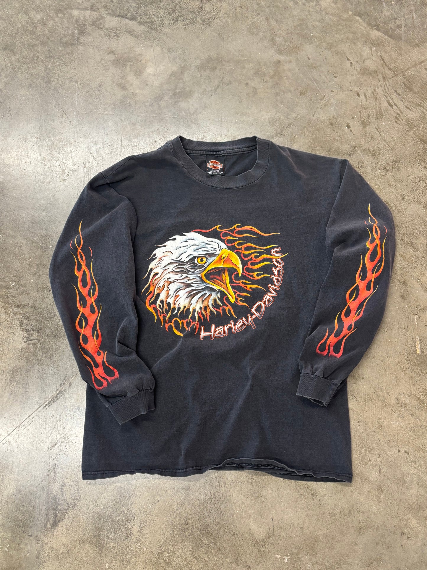 Vintage Harley Davidson Screaming eagle long sleeve size large