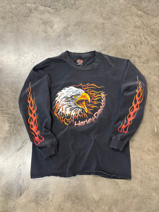 Vintage Harley Davidson Screaming eagle long sleeve size large