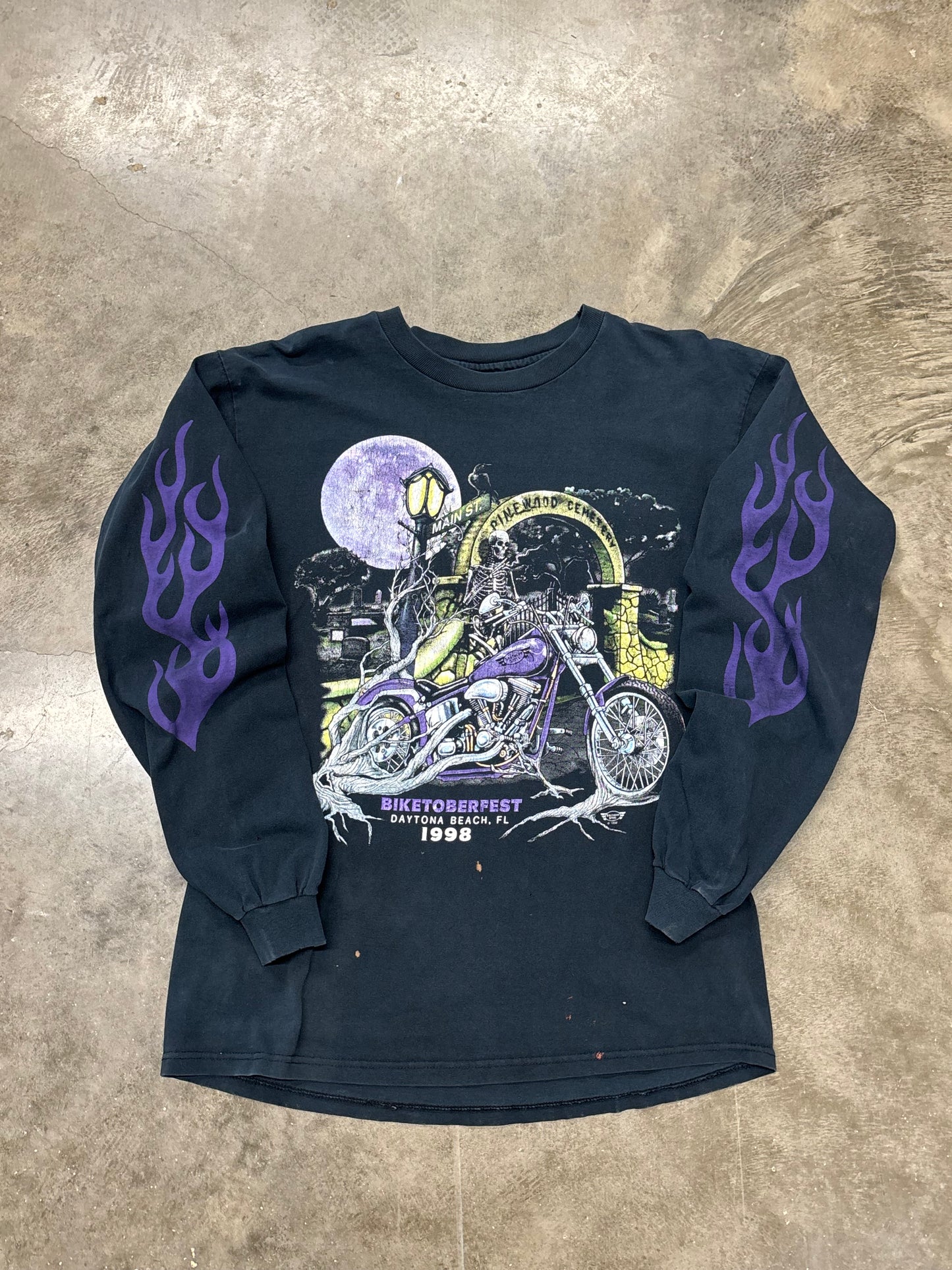 Vintage biketoberfest halloween long sleeve size large