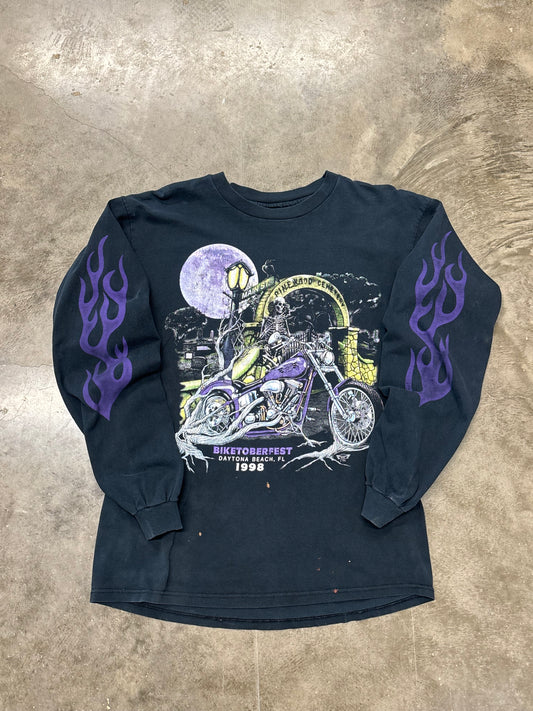 Vintage biketoberfest halloween long sleeve size large