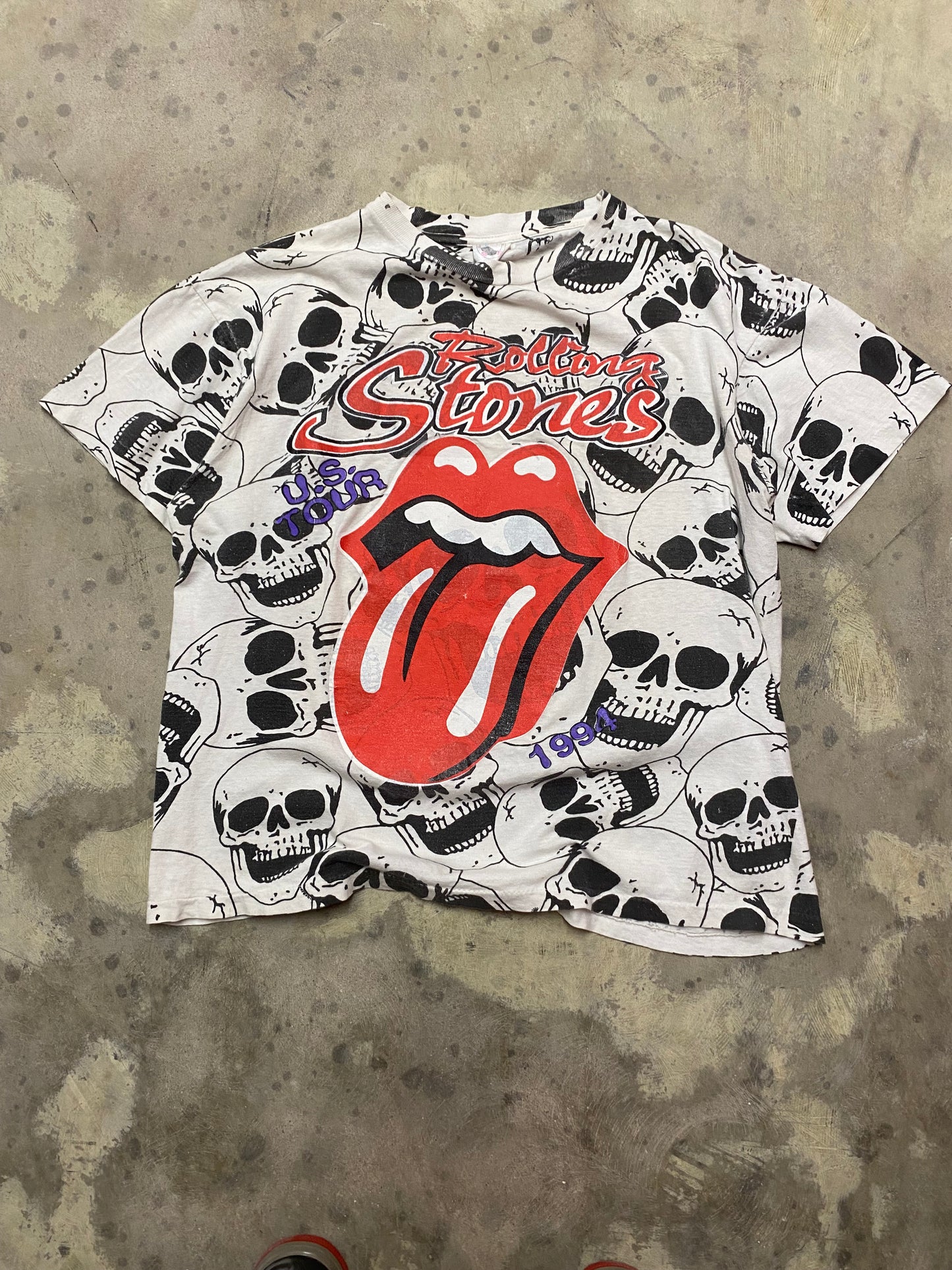 Vintage Rolling Stones Voodoo Lounge AOP shirt size XL