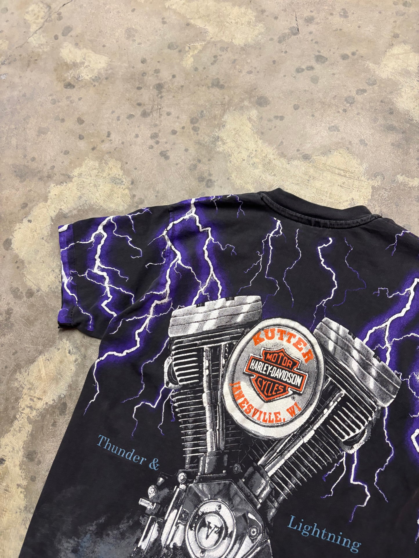 Vintage Harley Davidson Purple Lightning shirt size medium