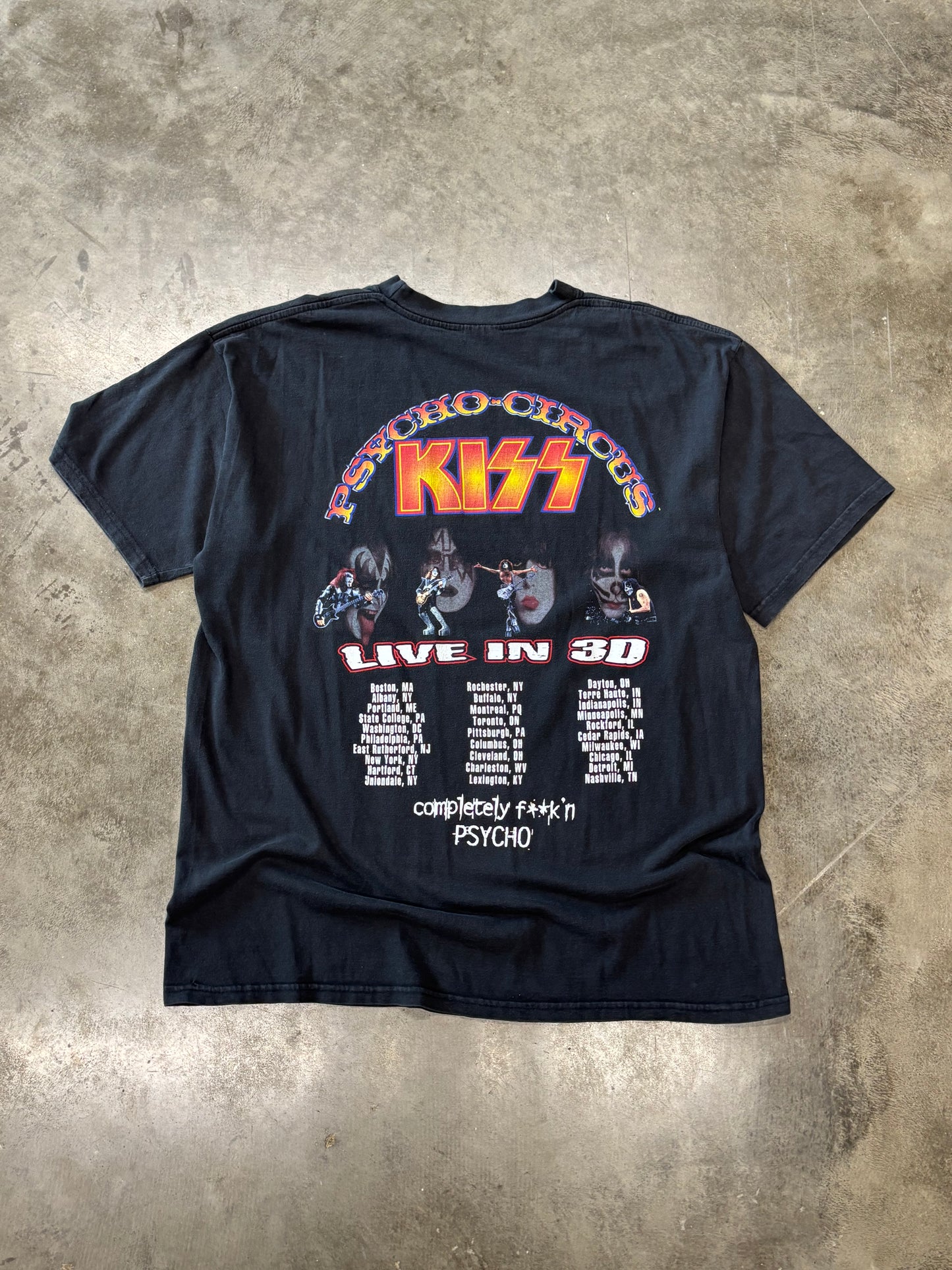 Vintage Kiss Pyscho Circus shirt size xl