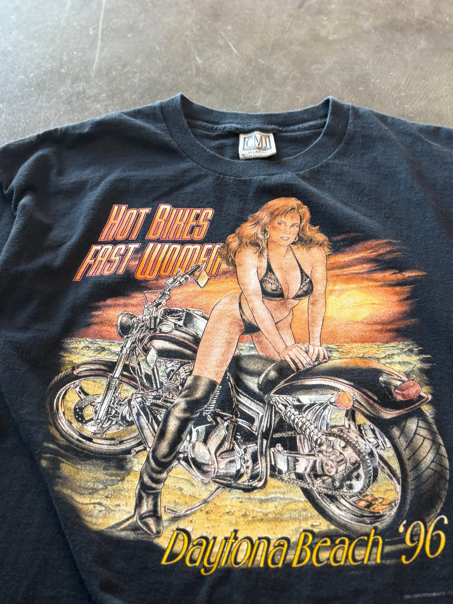 Vintage Biker Rally 90’s Babe shirt size Extra large