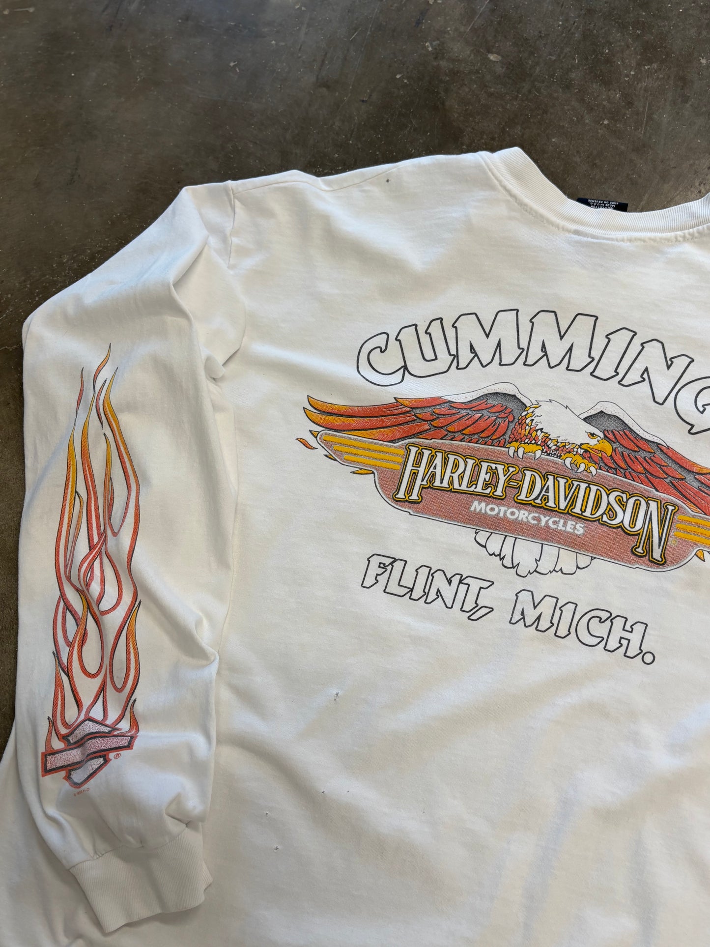 Vintage Harley Davidson String flame long sleeve size xxl