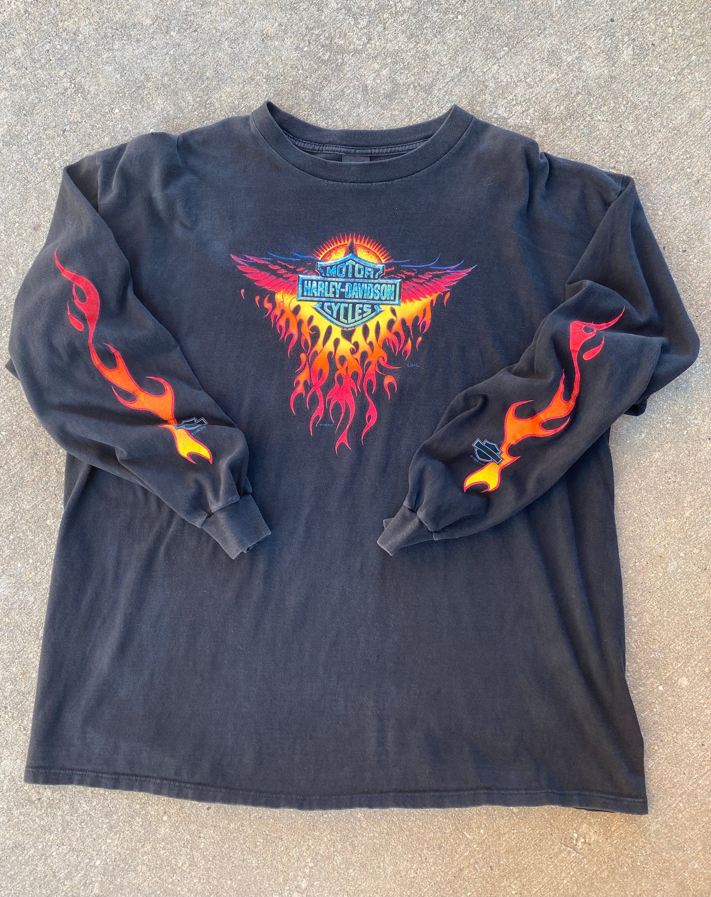 Vintage Harley Davidson Rising sun long sleeve size 3XL