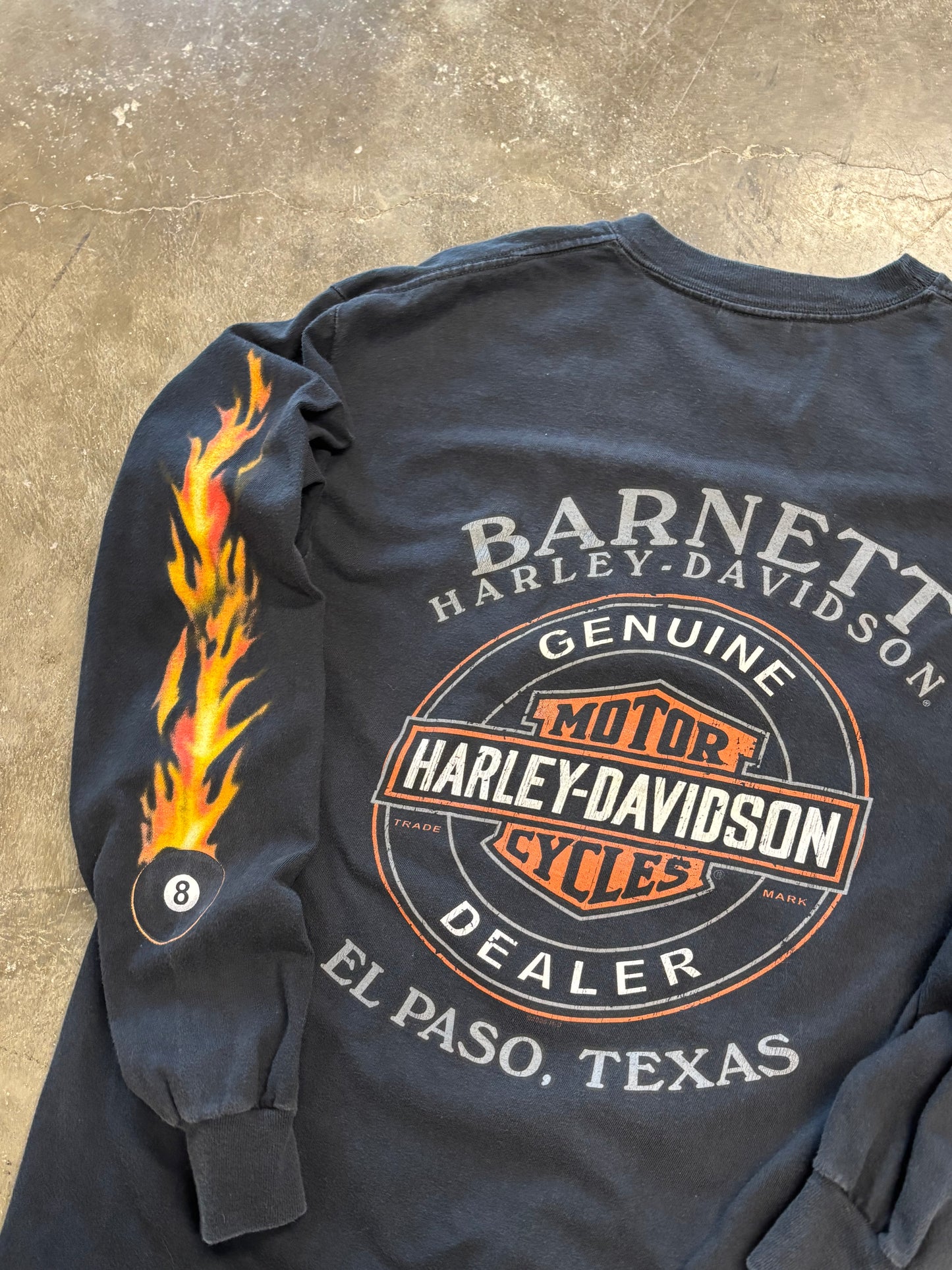 Vintage Harley Davidson Pool ball long sleeve size medium