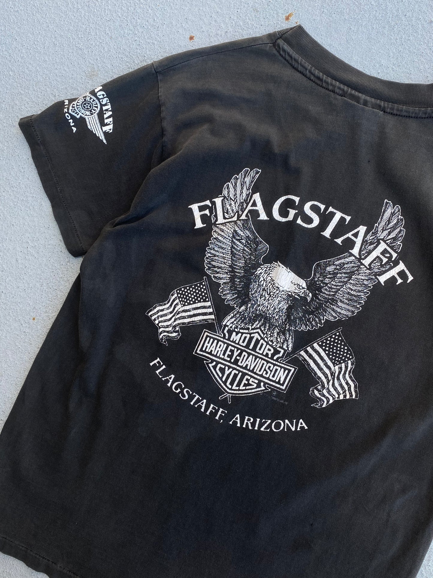 Vintage Harley Blue Flame shirt size large