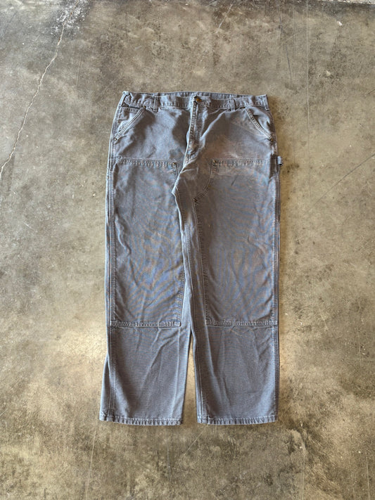 Grey carhartt double knees 40 by 30