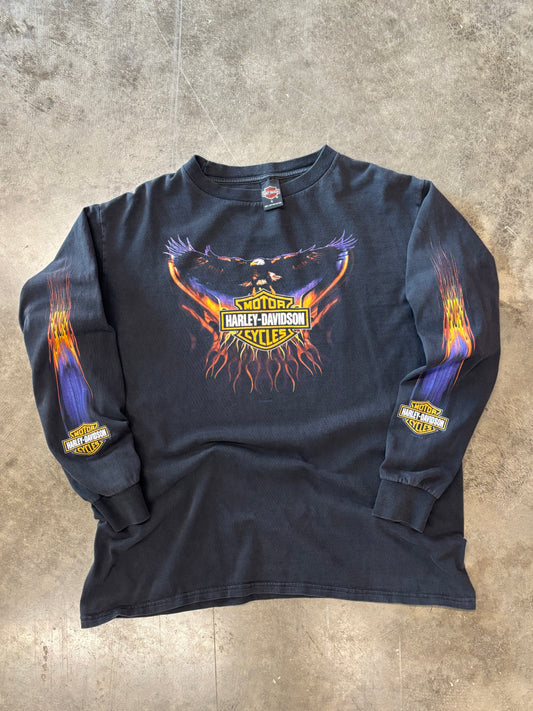 Vintage Harley Davidson Purple Eagle long sleeve size XL