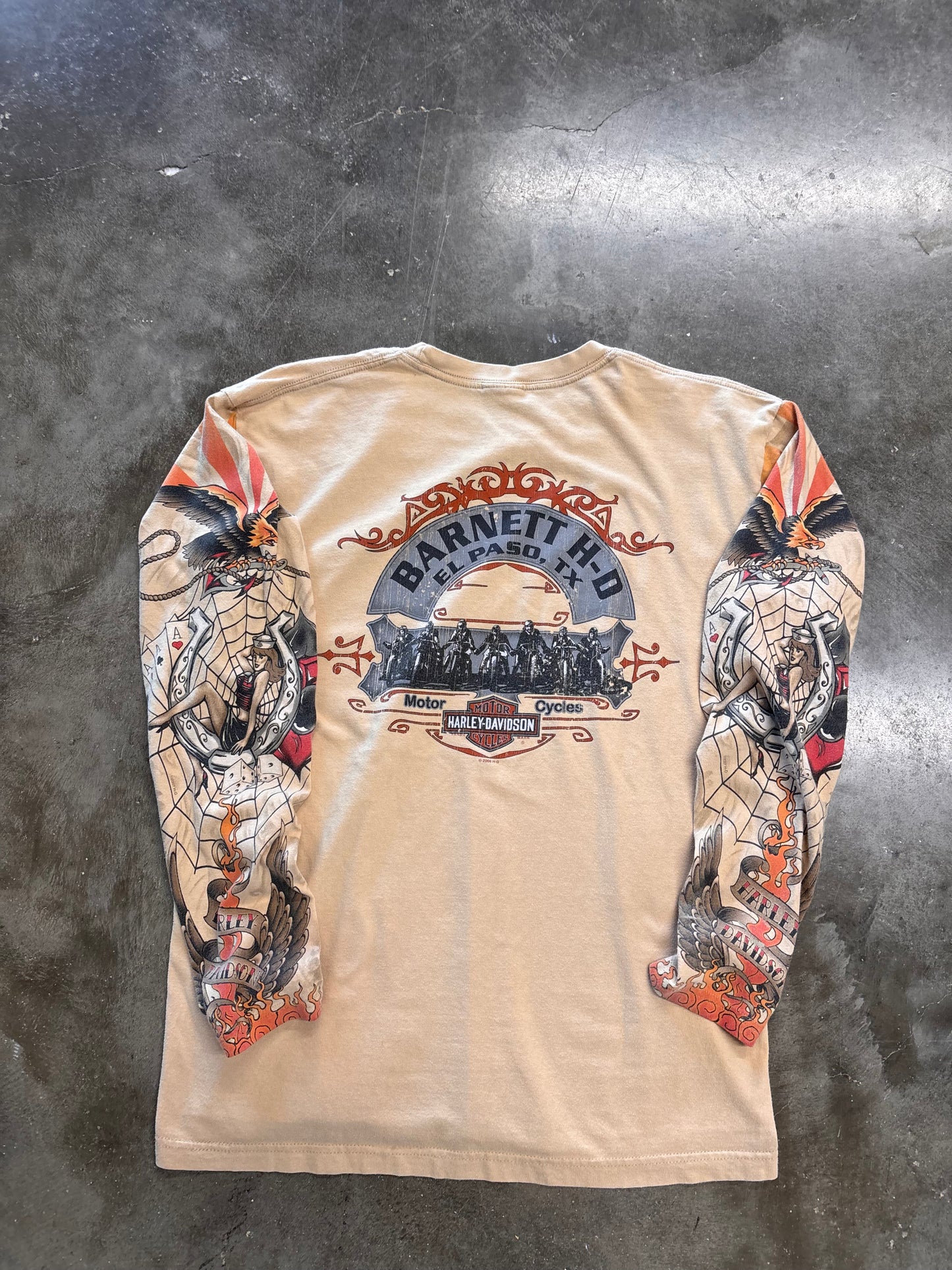 Harley Davidson Tattoo long sleeve size xl
