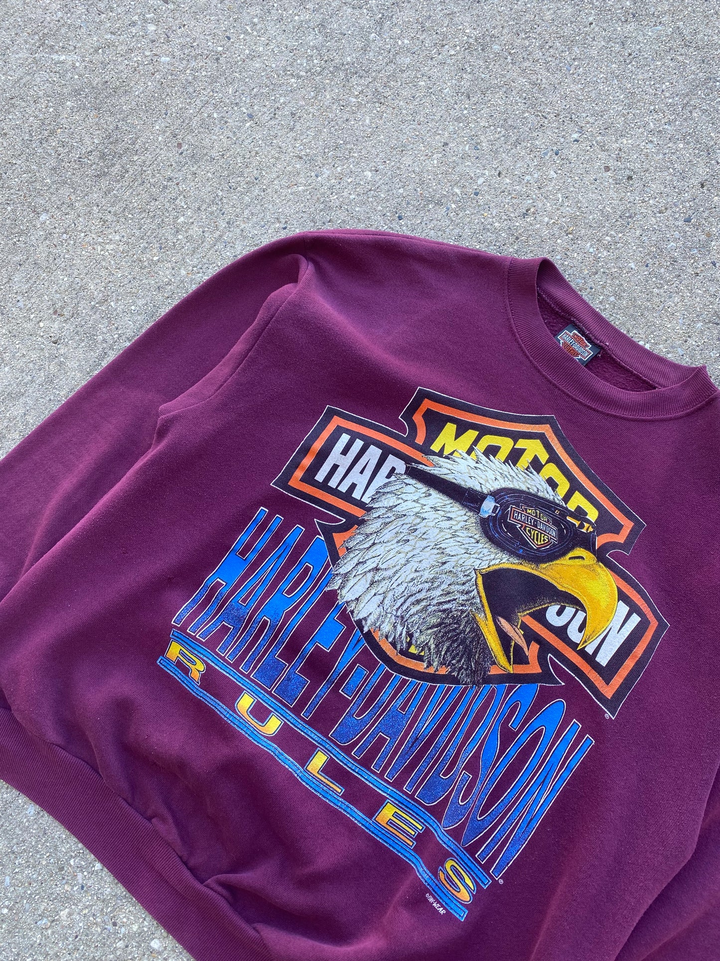 Vintage Harley Davidson Rules screaming Eagle sweatshirt size extra large