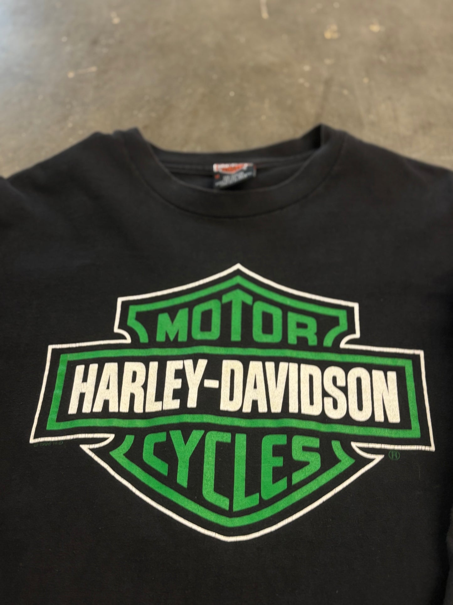 Vintage Harley Davidson Savanah shamrock long sleeve size medium