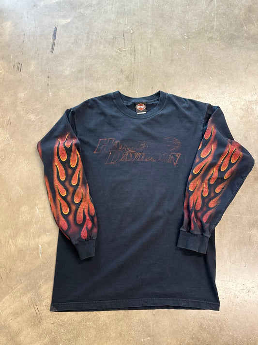 Vintage Harley Davidson Inferno long sleeve size large