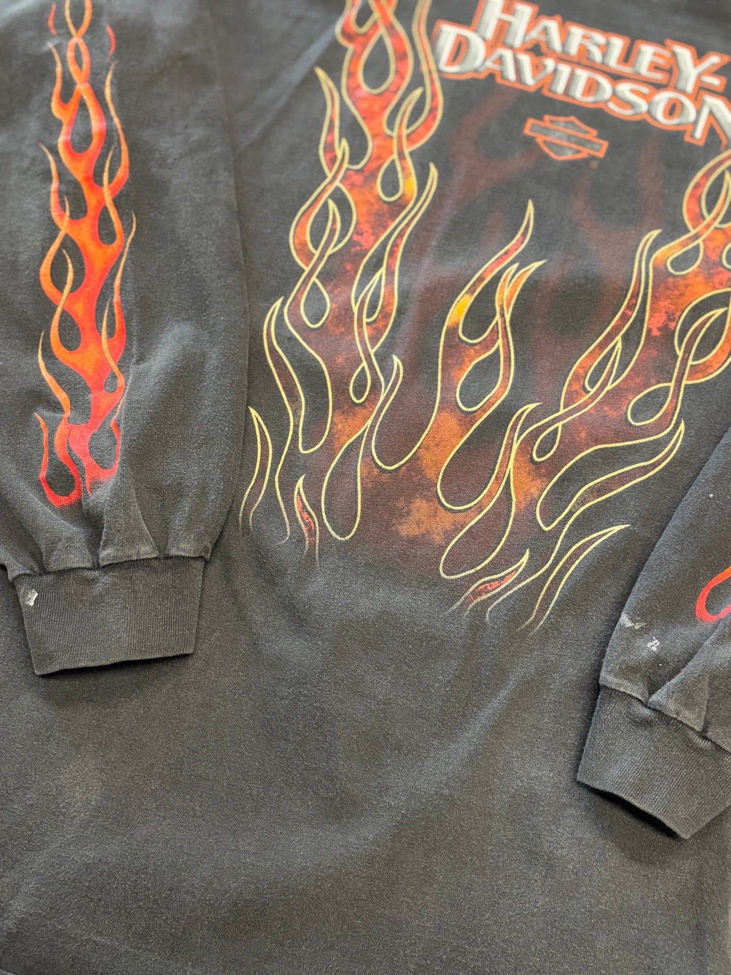 Vintage Harley Davidson rising flame shirt long sleeve size xxl