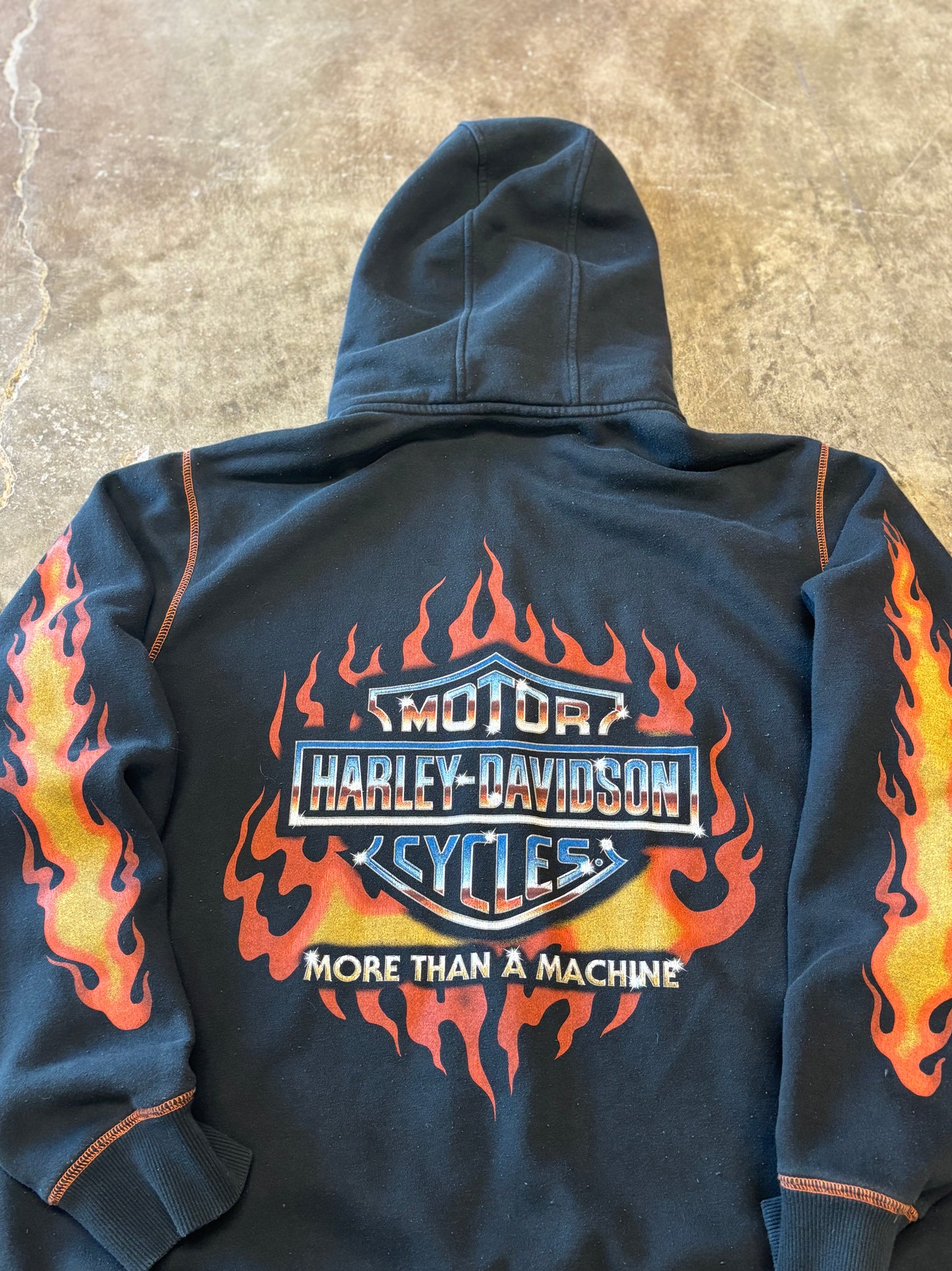 Harley Davidson Chrome Zip up mean machine size large