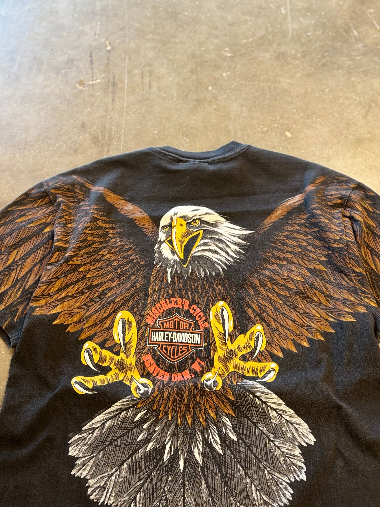 Vintage Harley Davidson Eagle AOP size large