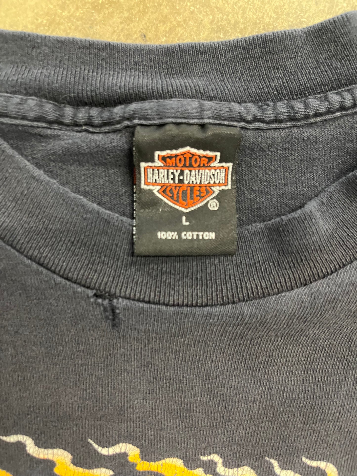 Vintage Harley Davidson Flaming Eagle shirt size large