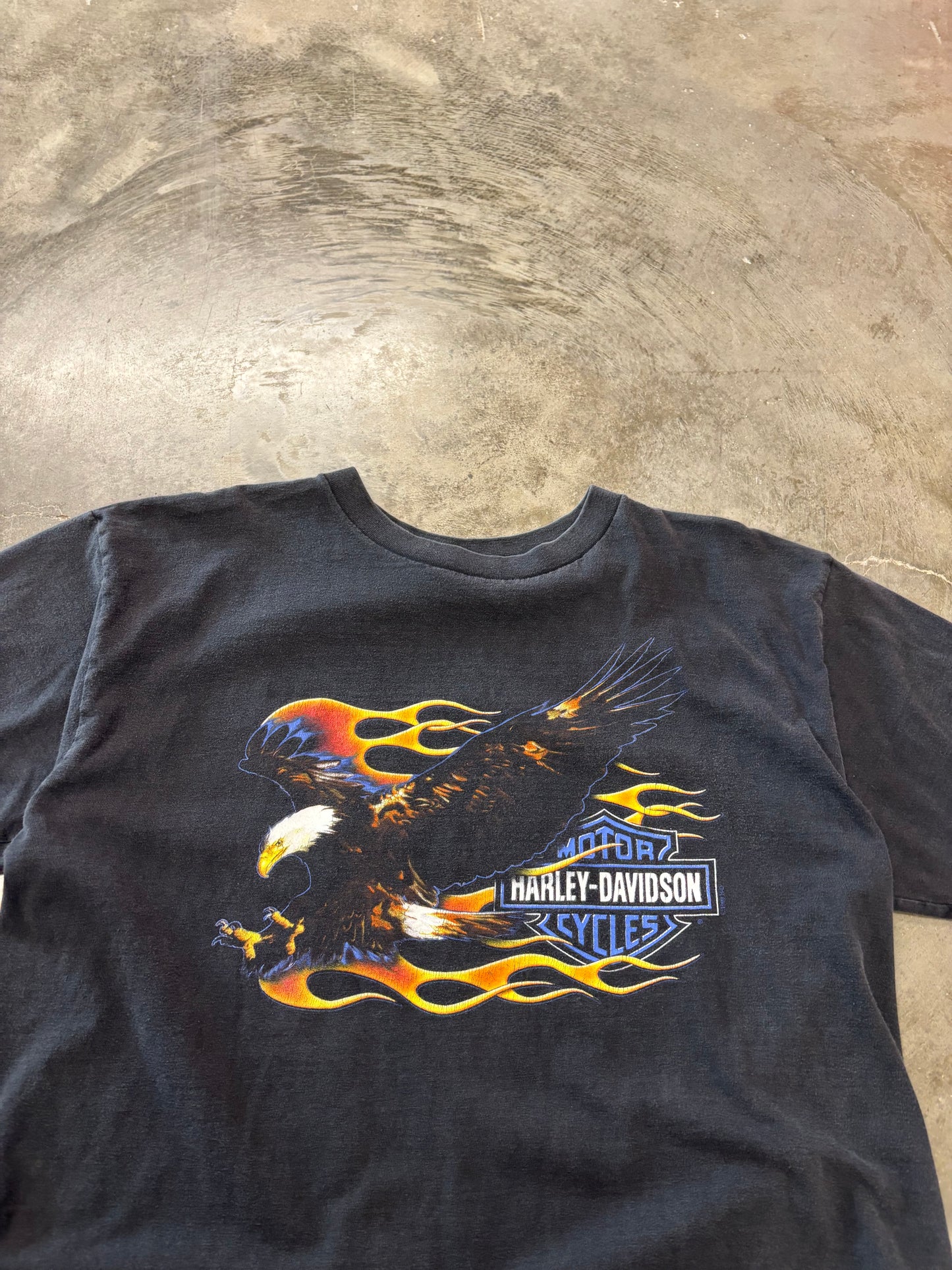 Vintage Harley Davidson Flaming Eagle shirt size xl