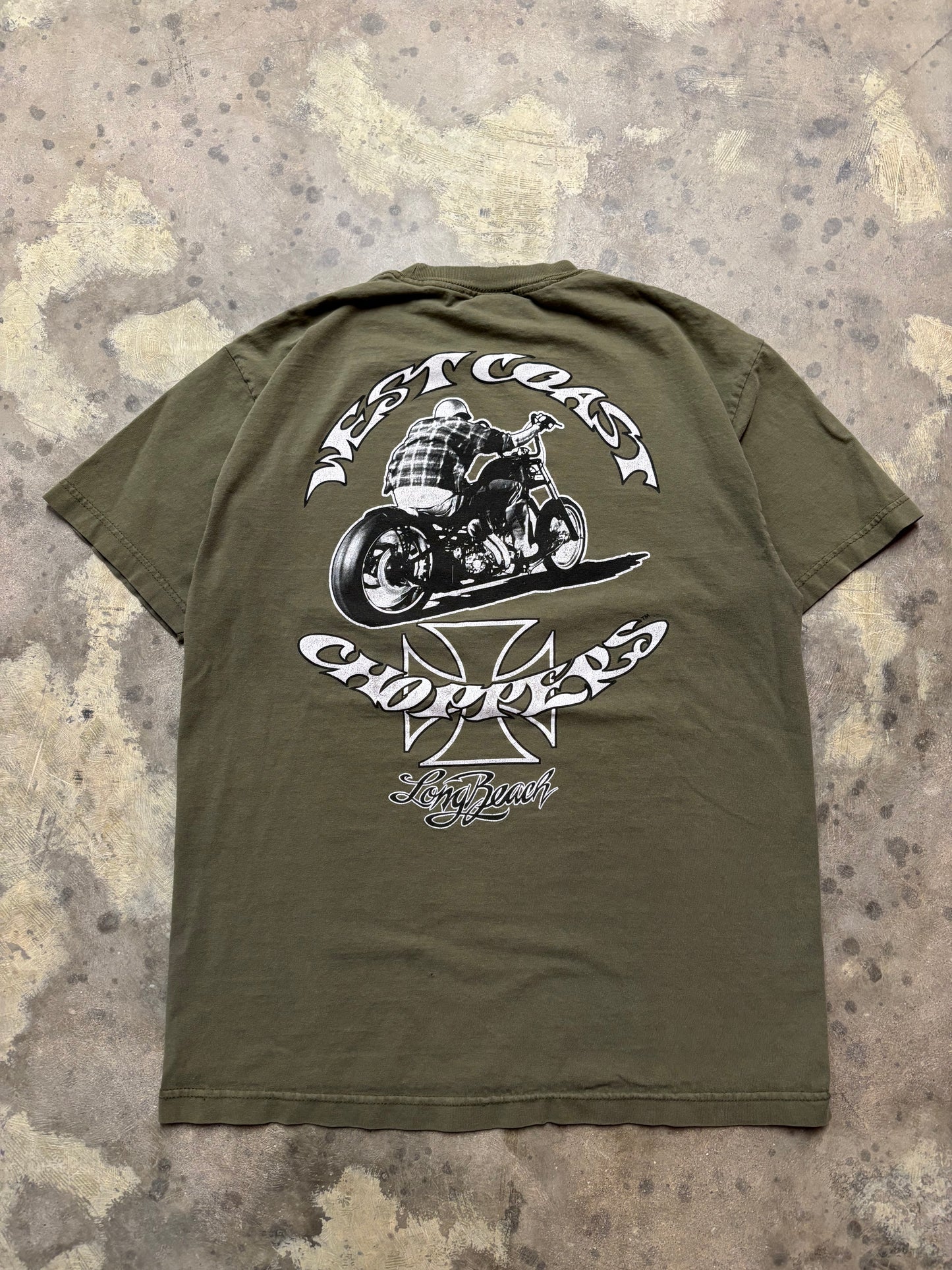 Vintage green West Coast Choppers shirt size large