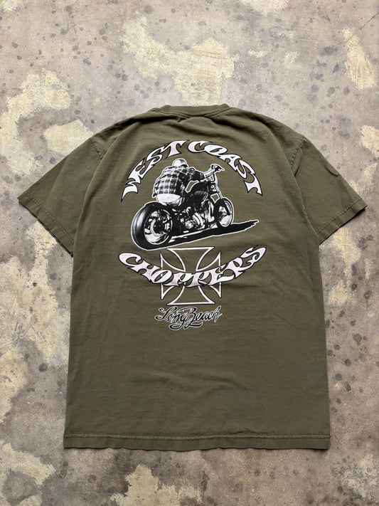 Vintage green West Coast Choppers shirt size large