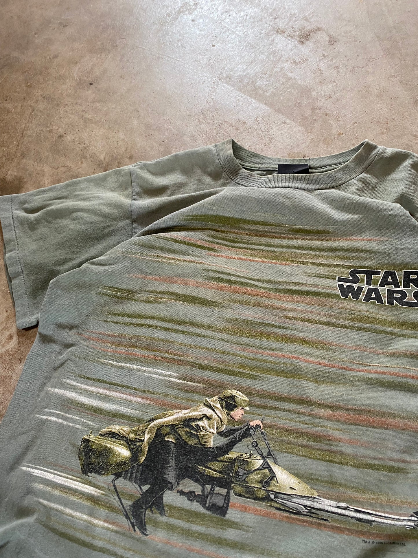 Vintage Earth Tone Star Wars racer shirt Size XL