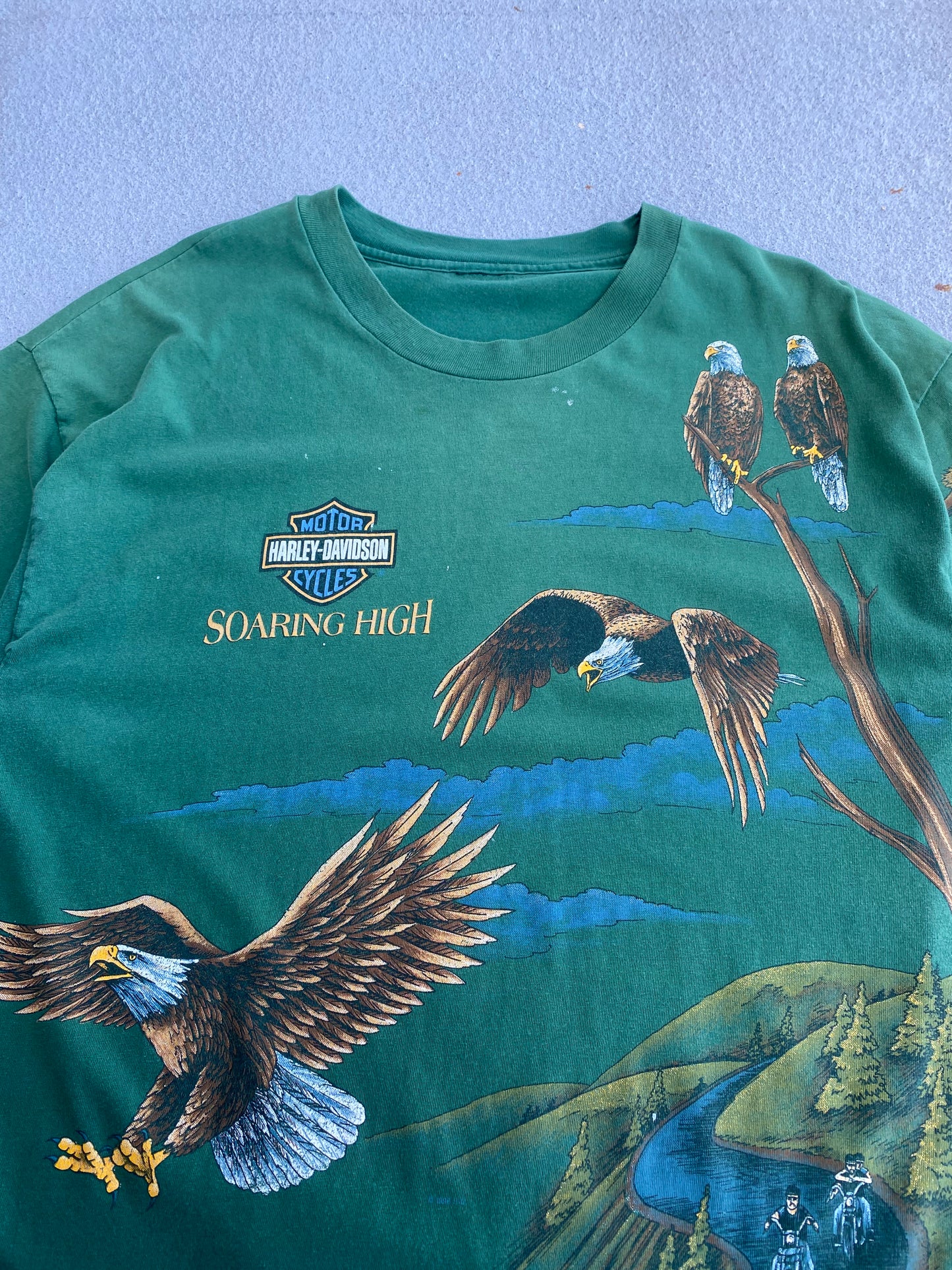 Vintage Soaring High Harley Eagle shirt Size XL