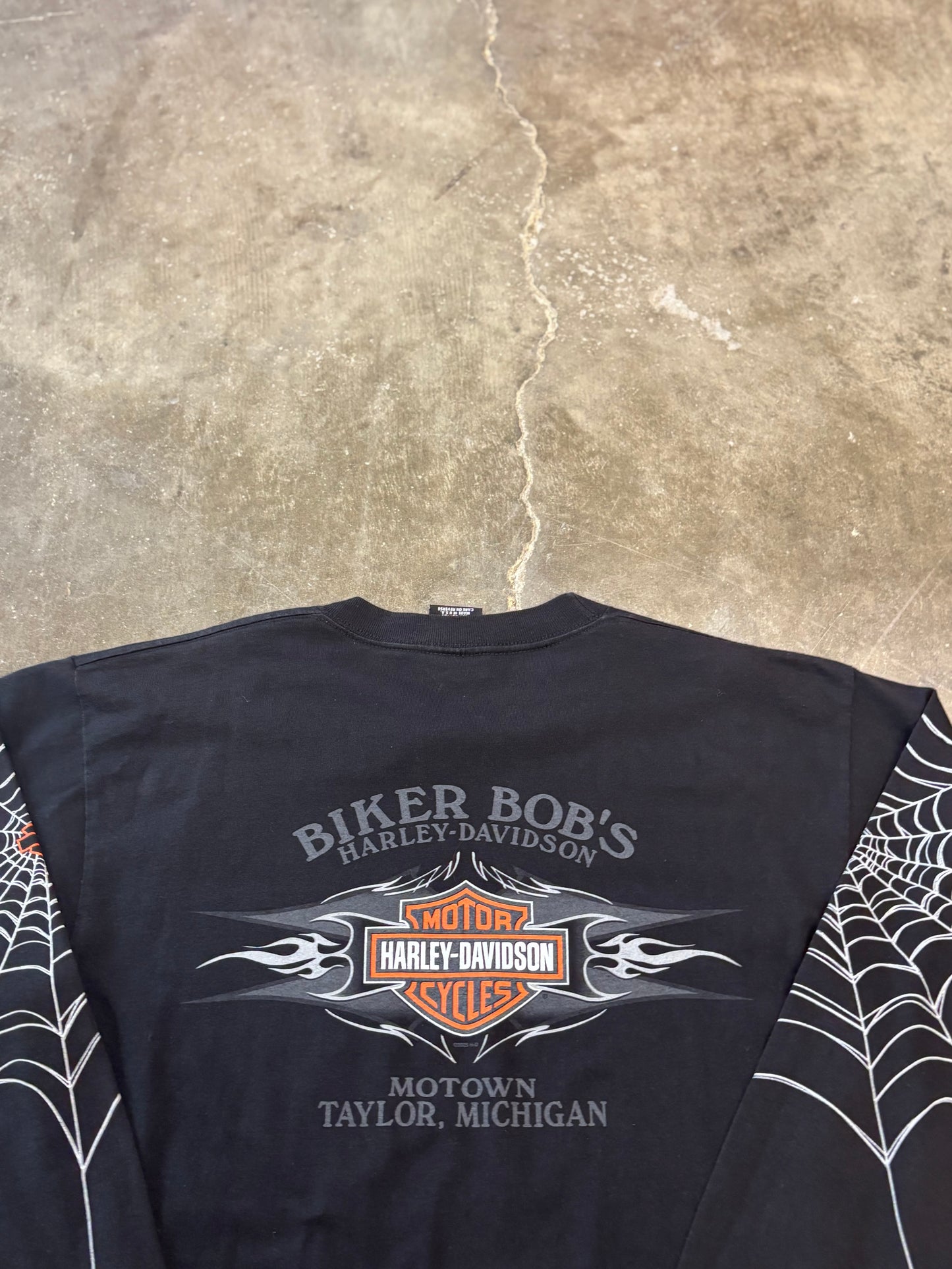 Vintage Harley Davidson Spiderweb size large